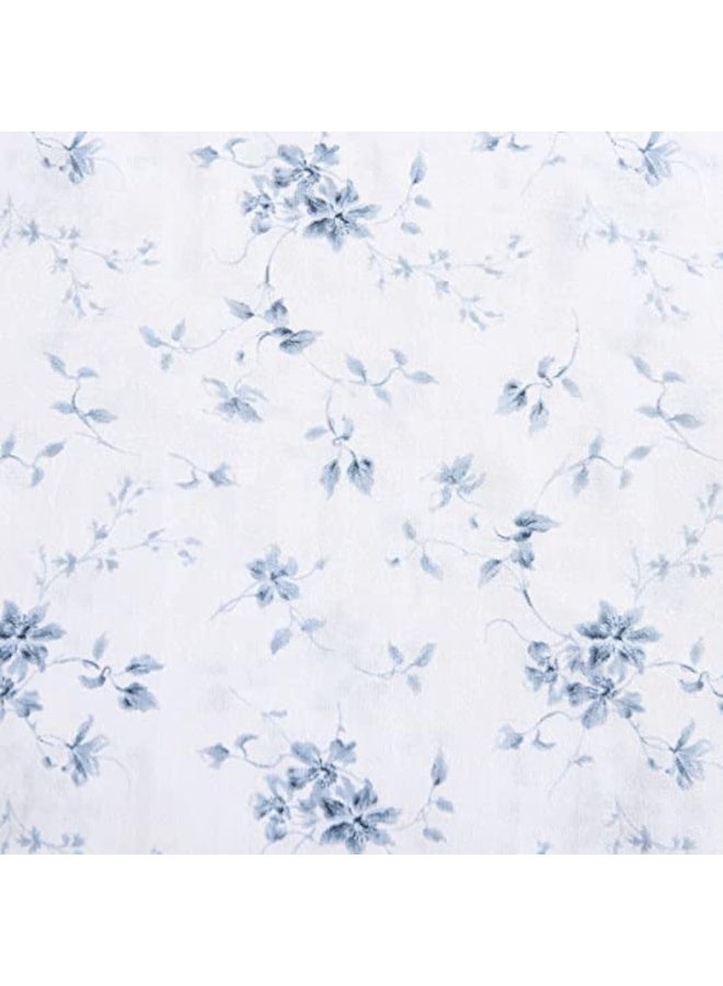 Laura Ashley Home - Standard Pillowcase Set, Cotton Sateen Bedding, Smooth & Wrinkle-Resistant (Garden Muse Blue, 2 Piece)