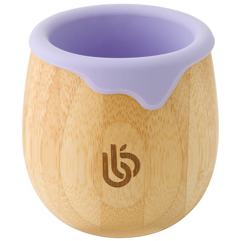 bamboo bamboo Baby and Dinky Toddler Cup Bamboo Sippy for Toddlers with Silicone Drip Rim for Teeth and Gum Protection 150ml Capacity for Transitioning Toddlers Lilac