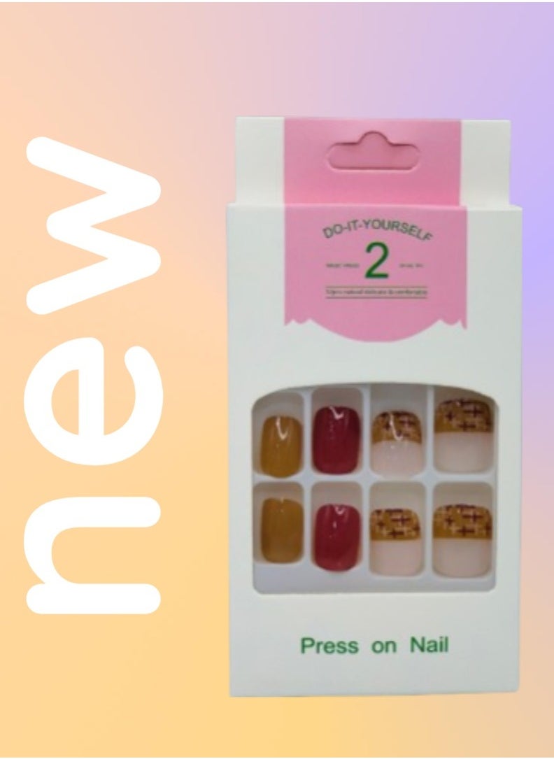Generic - Elegant Artificial Nails - 12 Pieces with Double-Sided Adhesive for a Perfect Look - Image 1