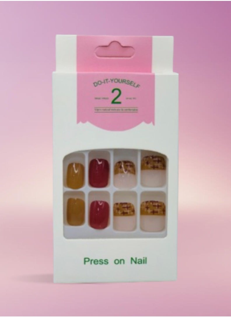 Generic - Elegant Artificial Nails - 12 Pieces with Double-Sided Adhesive for a Perfect Look - Image 1