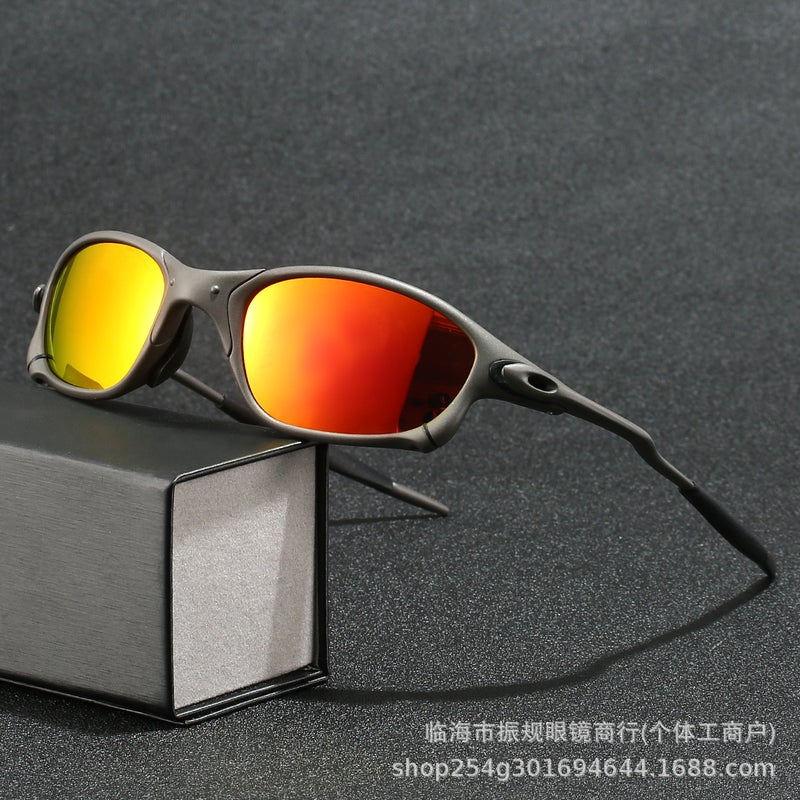 Sand Gray Frame Polarized Sunglasses Metal Future Technology Style Outdoor Sports Cycling Sunglasses Juliet - Image 5