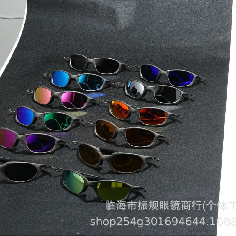Sand Gray Frame Polarized Sunglasses Metal Future Technology Style Outdoor Sports Cycling Sunglasses Juliet - Image 2