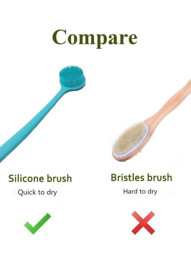CINLITEK Silicone Body Scrubber, Long Handle Back Scrubber for Shower, Silicone Body Brush Shower Scrubber for Body, Shower Srush Back Brush Body Exfoliator  - Image 5