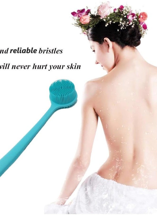 CINLITEK Silicone Body Scrubber, Long Handle Back Scrubber for Shower, Silicone Body Brush Shower Scrubber for Body, Shower Srush Back Brush Body Exfoliator  - Image 4