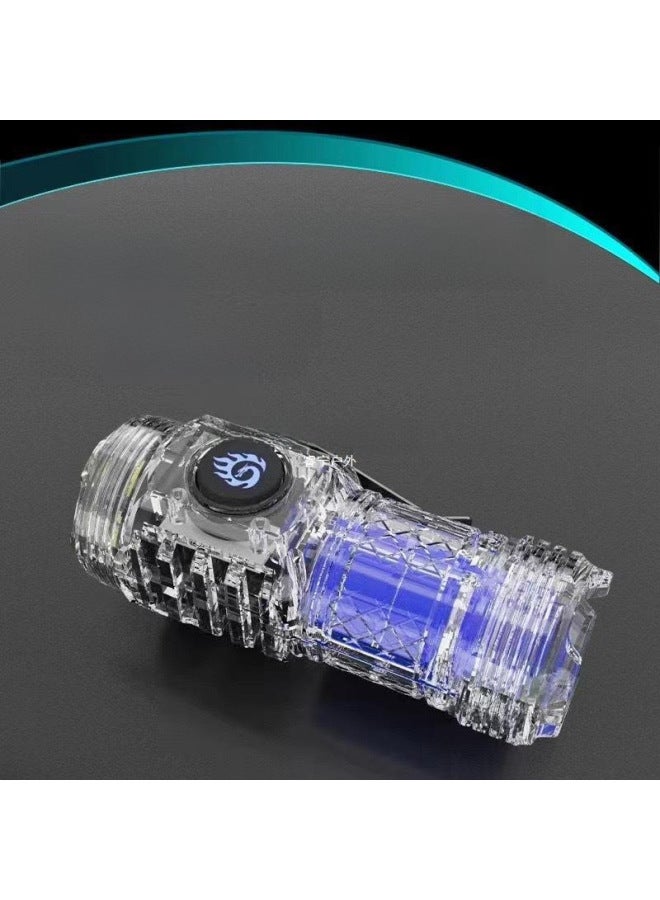 Loquat Three-eye Monster Strong Light Flashlight Super Bright Mini Portable Led Multi-function Magnet Charging Home Outdoor None-Product Specifications:【Three-eye Monster】 S62 Thumb Light + Color Box + Dat - Image 5