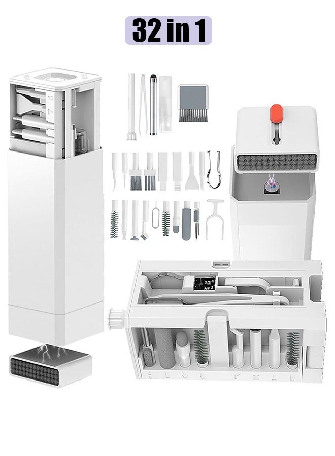 Electronic Cleaning Kit,32-in-1 Cleaning Brush ,Keyboard Cleaner,Laptop Keyboard Cleaning,Screen Cleaner,Multi-Function Cleaning Equipment For Headset/Phone/Keypad/Tablets  - Image 1