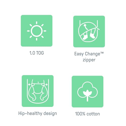 SwaddleMe سوادل مي من إنجينيتي - سواتل سهلة التغيير للأطفال بحجم صغير/متوسط، 0-3 أشهر، 7-14 رطل، عبوة 3 مع سحاب سهل التغيير - نمس الثلج - Image 3