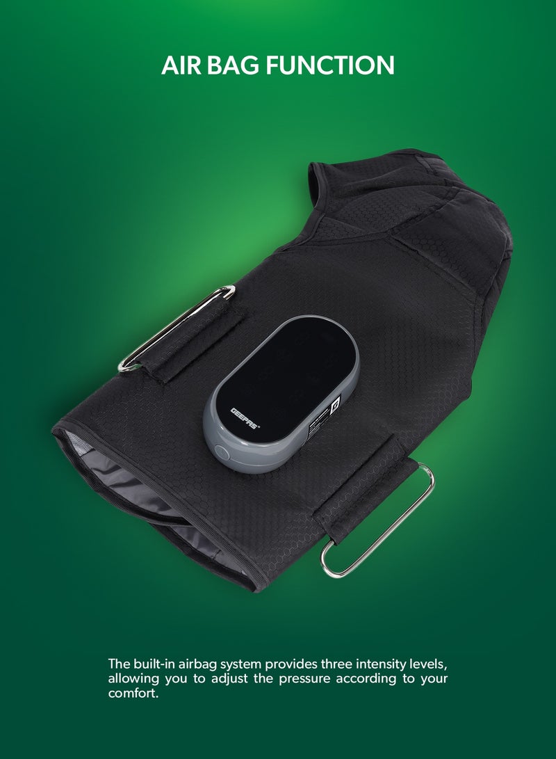 GEEPAS 2-in-1 Knee and Calf Leg Massager| 4 Modes of Vibration Function, LCD Touch Panel, 15 Minutes Timer| Offers Squeezing, Air Compression and Scraping| Ideal for Athletes, Seniors, and Relieves Joint Pain, Fatigue| 2 Years Warranty GM86094UK Black  - Image 3