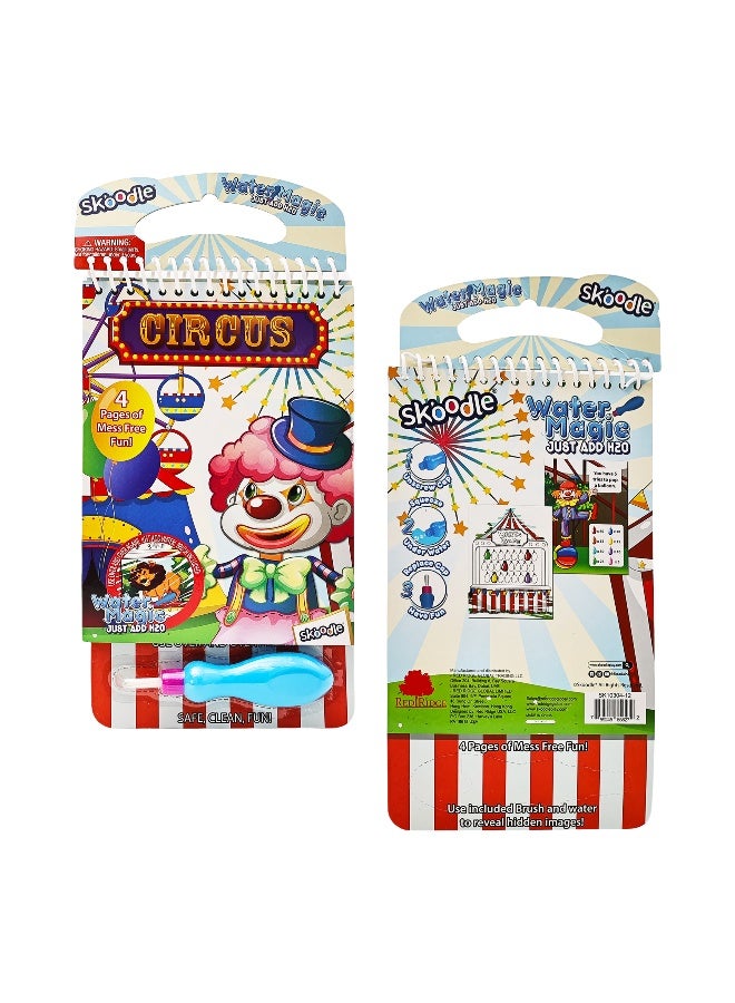 SKOODLE Circus Magic Pad with Brush| Reusable Fun Water Reveal Activity Pad | Mess Free Creative Toy For Kids | Age 3+ - Image 3