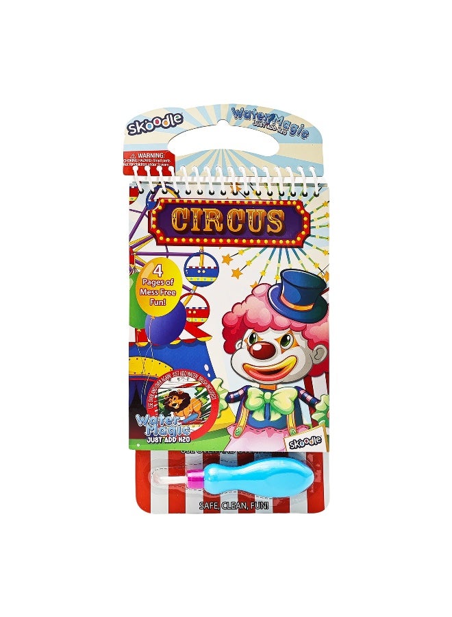 SKOODLE Circus Magic Pad with Brush| Reusable Fun Water Reveal Activity Pad | Mess Free Creative Toy For Kids | Age 3+ - Image 1
