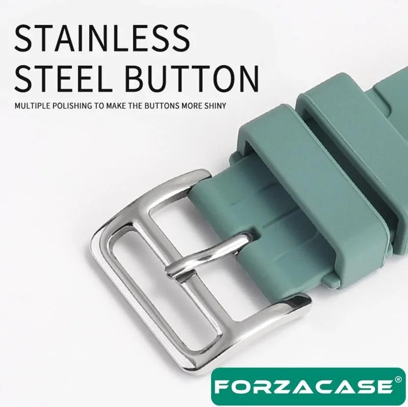 فورزاكاس Apple Watch 10 42MM Compatible Hermes Silicone Band Strap - FC241