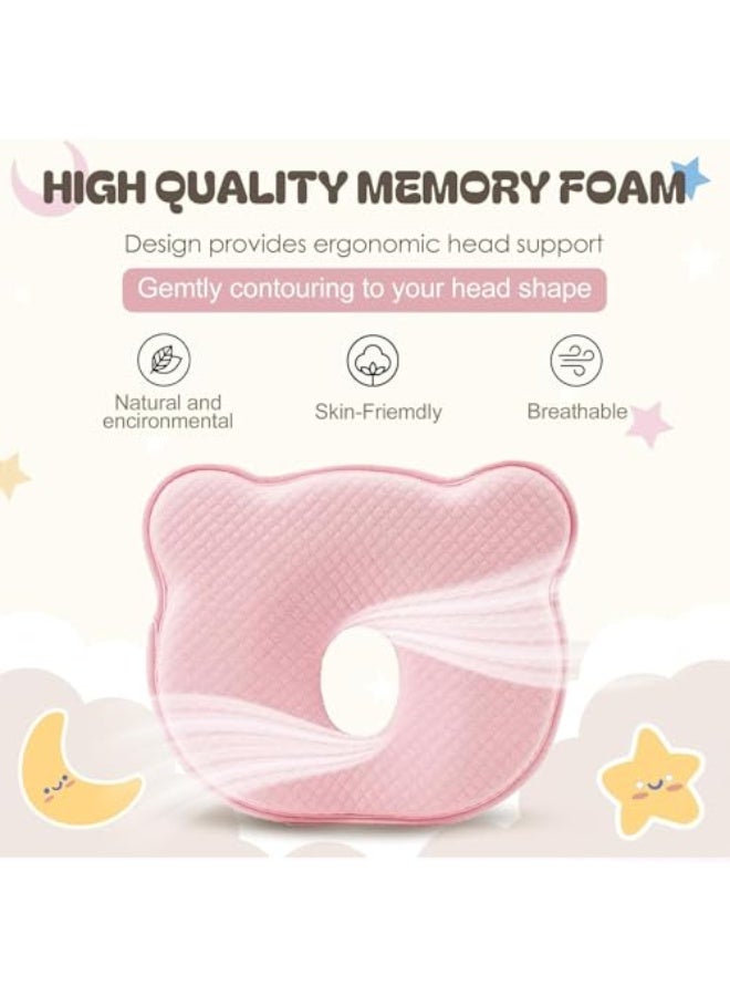 وسادة أطفال | وسادة نوم للأطفال تدعم الرأس - وسادة كرتونية على شكل دب مريحة مع غطاء قابل للإزالة للسفر والراحة في عربة الأطفال للنوم للفتيات والفتيان - Image 5