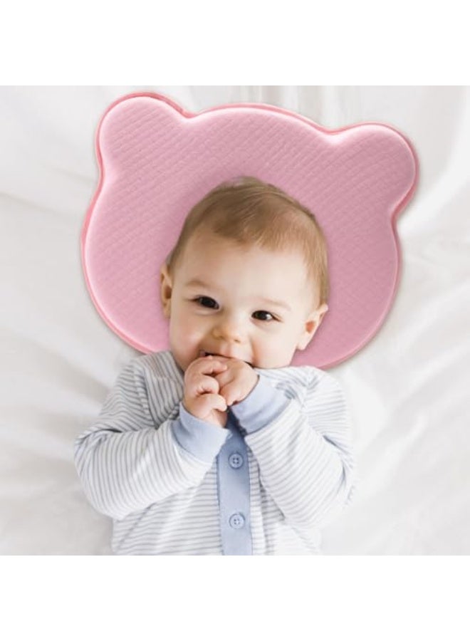 وسادة أطفال | وسادة نوم للأطفال تدعم الرأس - وسادة كرتونية على شكل دب مريحة مع غطاء قابل للإزالة للسفر والراحة في عربة الأطفال للنوم للفتيات والفتيان - Image 3