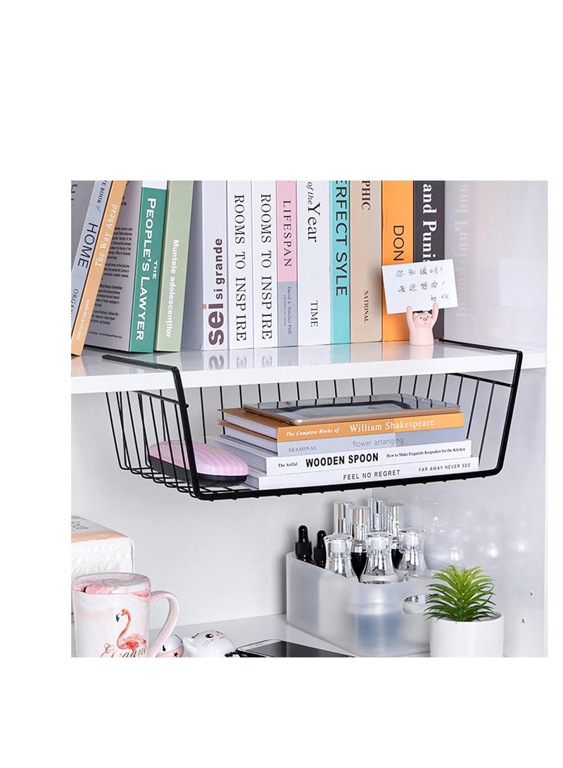 2-Piece Black Under Shelf Kitchen Storage Rack - Image 4