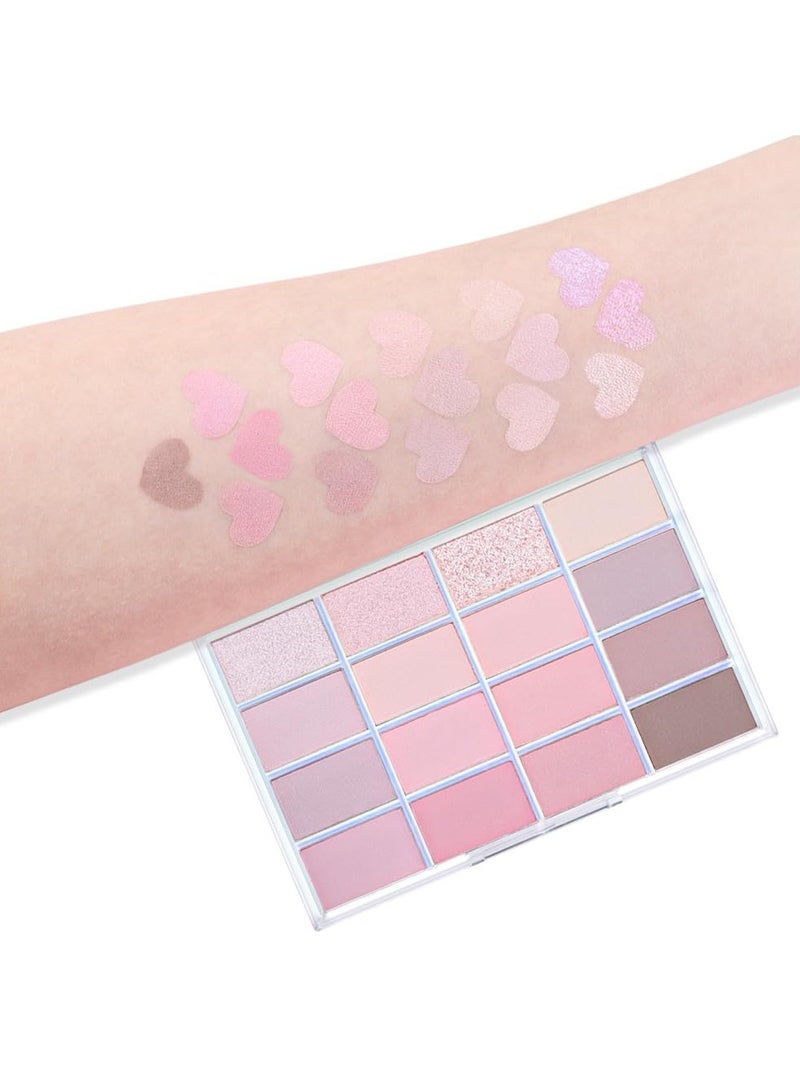 ORiTi 16Colors Pink Nude Taupe Basics Matte Eyeshadow Palette,Muted Pink Eye Shadow Makeup Travel Makeup Palette all in one Long Lasting Waterproof Ultra-Blendable,Great for Travel Gift Kit - Image 4