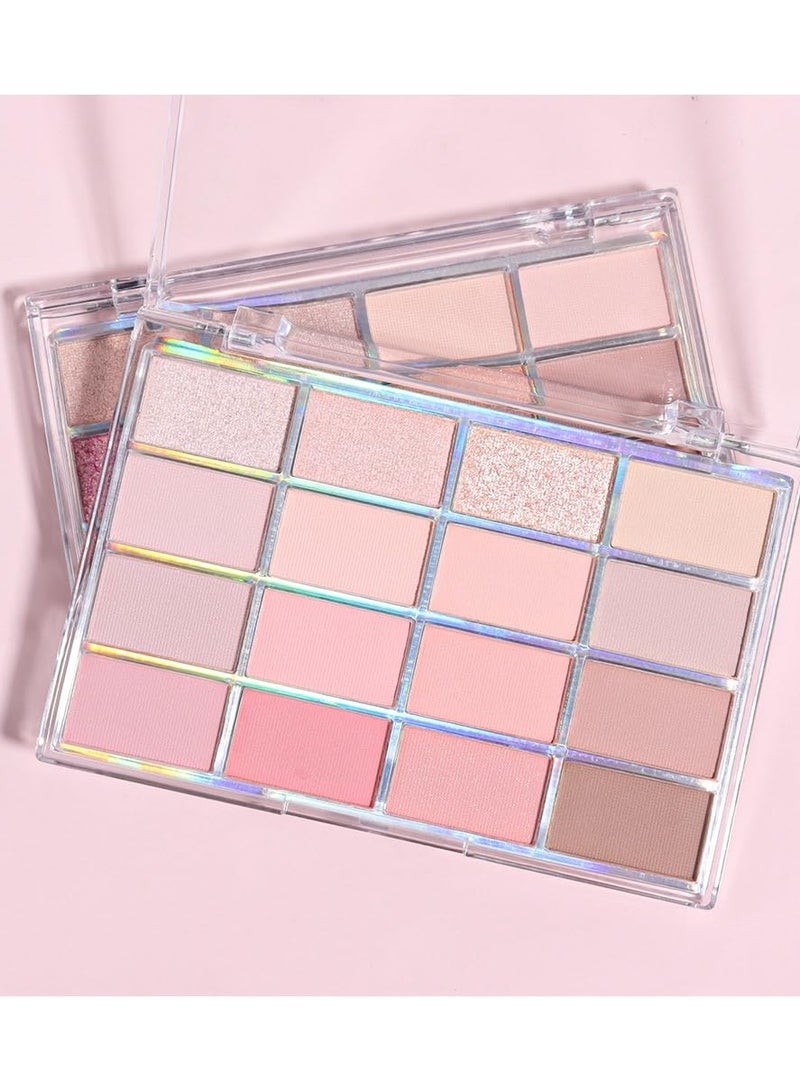 ORiTi 16Colors Pink Nude Taupe Basics Matte Eyeshadow Palette,Muted Pink Eye Shadow Makeup Travel Makeup Palette all in one Long Lasting Waterproof Ultra-Blendable,Great for Travel Gift Kit - Image 5