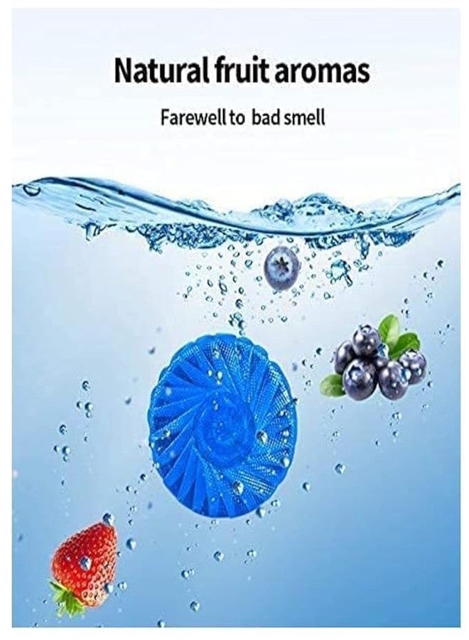 Vrutwa™ Automatic Flush Toilet Bowl Cleaner Tablets In-Cistern Toilet Cleaner Blocks, Marine - (Pack of 40) | Toilet Flush Cleaner Balls Powerful Cleaning Toilet Blue Deep Clean Bubbles (4) - Image 4