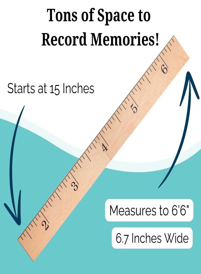 Headwaters Studio Wooden Growth Chart – Kids Height Chart, Wall Measurement for Kids, Height Chart for Wall, Growth Ruler for Children – Natural Ruler (63"x6.7") - Image 4