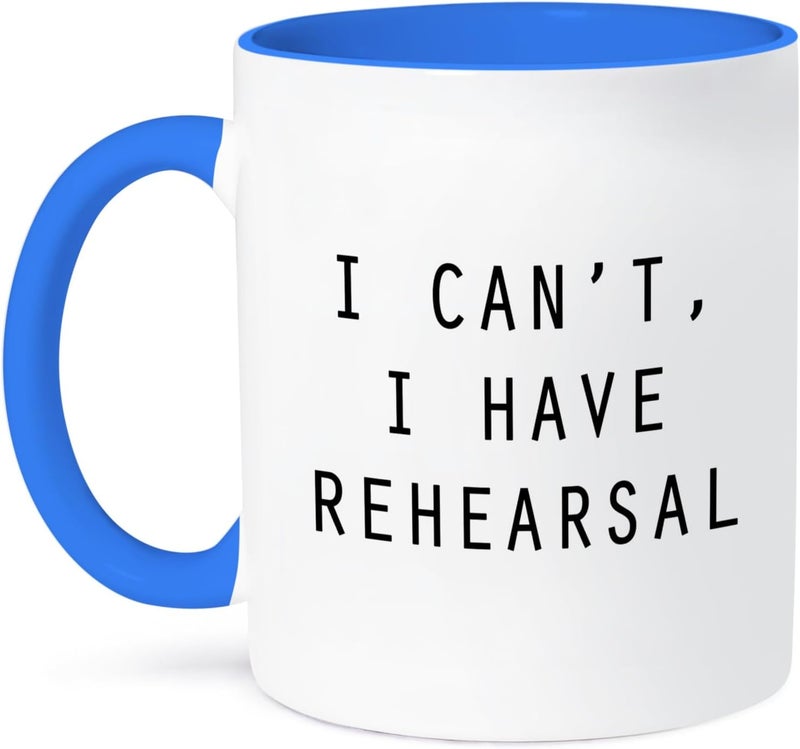 3dRose I Cant I Have Rehearsal Ceramic Mug 1 Count Pack of 1 Blue - Image 1
