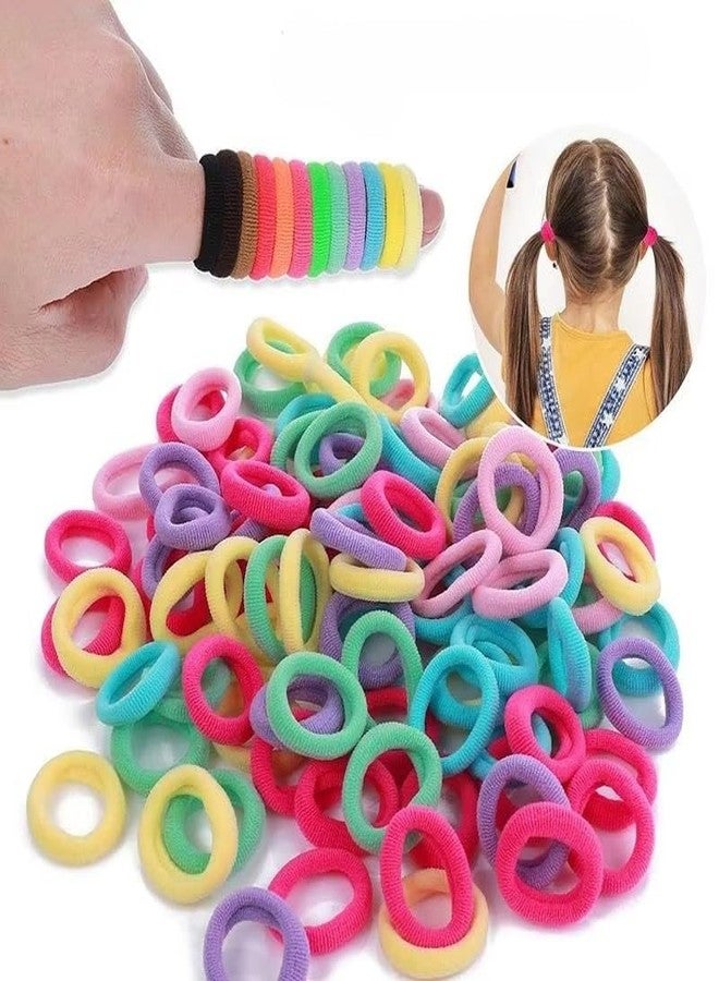 ChicTresses® Pastel Color Mini Rubber Bands, Baby Hair Ties for Girls and Kids, Elastic Hair Ties, Premium Mini Hair Elastic Rubber Bands, Multicoloured Mini Ponytail Holders, Soft Bands (Pack of 80) - Image 1