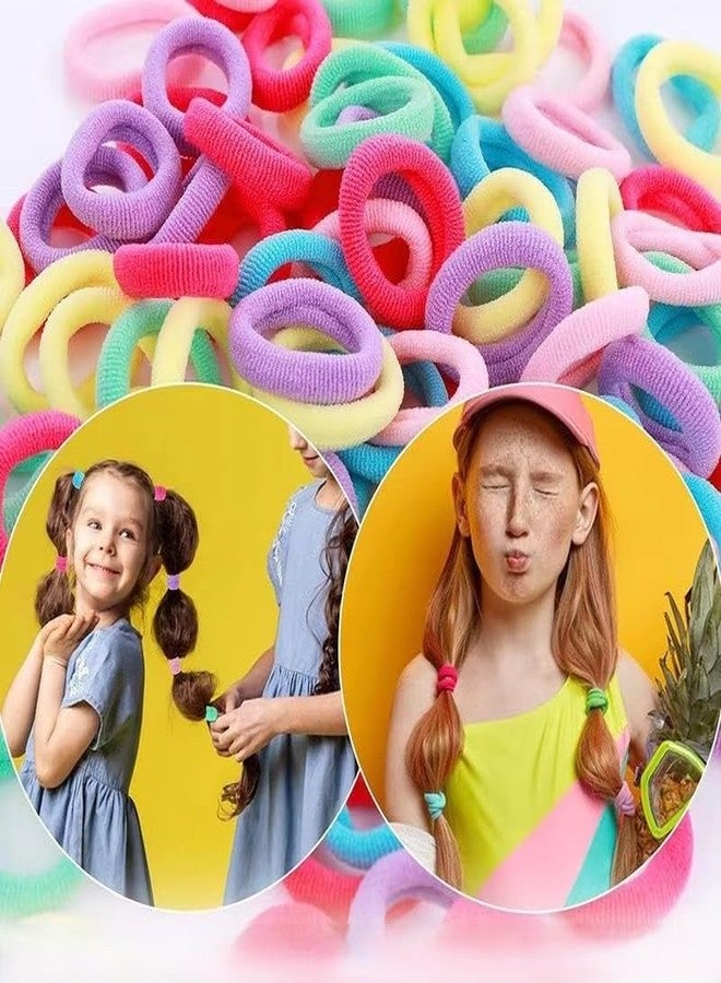ChicTresses® Pastel Color Mini Rubber Bands, Baby Hair Ties for Girls and Kids, Elastic Hair Ties, Premium Mini Hair Elastic Rubber Bands, Multicoloured Mini Ponytail Holders, Soft Bands (Pack of 80) - Image 2