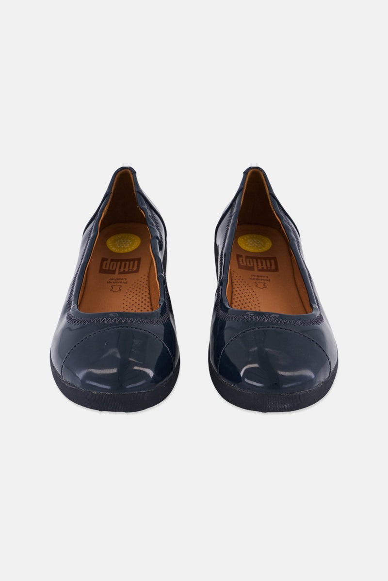 FitFlop Women F-Pop Ballerina Slip On Shoes, Navy  - Image 2