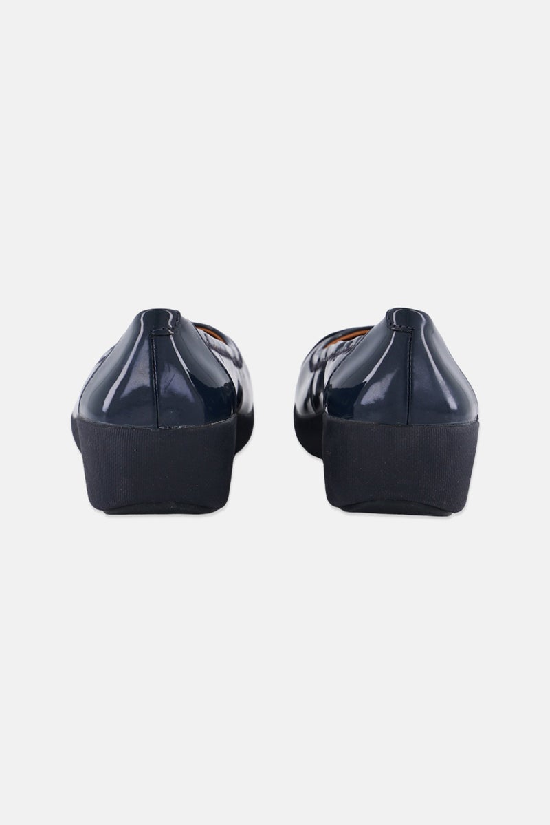 FitFlop Women F-Pop Ballerina Slip On Shoes, Navy  - Image 4