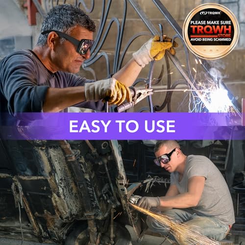 TRQWH Welding Glasses Auto Darkening Safety Goggles Solar True Color Welder Glasses Eyes Protective PC Lens Welder Mask Welding Helmet for TIG MIG ARC Weld Plasma Cut Grinding - Image 4