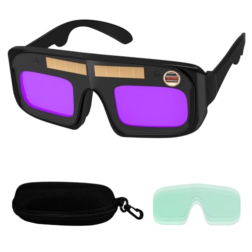 TRQWH Welding Glasses Auto Darkening Safety Goggles Solar True Color Welder Glasses Eyes Protective PC Lens Welder Mask Welding Helmet for TIG MIG ARC Weld Plasma Cut Grinding - Image 1