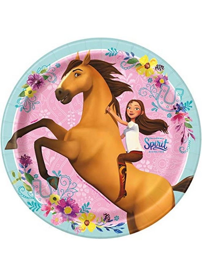 Unique Spirit Riding Free Horse Birthday Party Supplies Bundle Includes Dessert Plates Lunch Plates Napkins Cups Table Cover (Bundle For 16) - Image 4