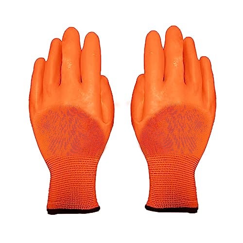 Robustt Nylon Nitrile Half Coated (Back Also) Industrial Safety Hand Gloves (Pack of 5) Anti-Cut | Cut Resistant | Heat Resistant | Industrial Use | for Finger and Hand Protection. - Image 1