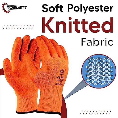 Robustt Nylon Nitrile Half Coated (Back Also) Industrial Safety Hand Gloves (Pack of 5) Anti-Cut | Cut Resistant | Heat Resistant | Industrial Use | for Finger and Hand Protection. - Image 2