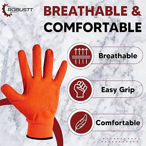 Robustt Nylon Nitrile Half Coated (Back Also) Industrial Safety Hand Gloves (Pack of 5) Anti-Cut | Cut Resistant | Heat Resistant | Industrial Use | for Finger and Hand Protection. - Image 3