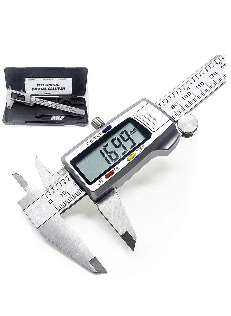 Digital Caliper 6 Inch 150mm Measuring Tool, Electronic Micrometer Vernier Calipers, Accurate Measurement, 0.01mm Resolution Stainless Steel Large LCD Screen Measuring device - Image 1