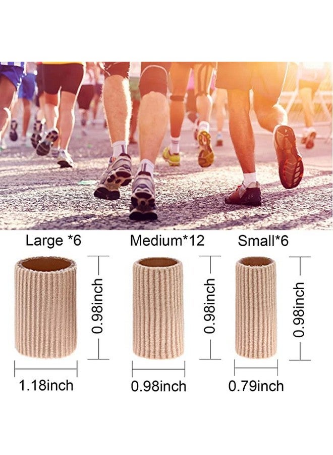 Inralimot 3 Pieces Toe Cushion Tube 0.98 Inches Toe Tubes Sleeves Soft Gel Corn Pad Protectors for Cushions Corns, Blisters, Calluses, Toes and Fingers, 3 Size (Mixed Size Toe Cushion Tube, bunion pads toe - Image 2