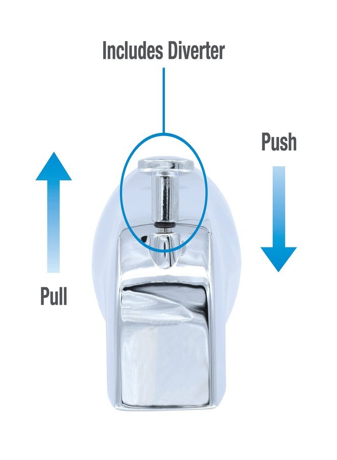 DANCO Bathroom Tub Spout with Front Pull Up Diverter, Chrome Finish, 1-Pack (88052) - Image 4