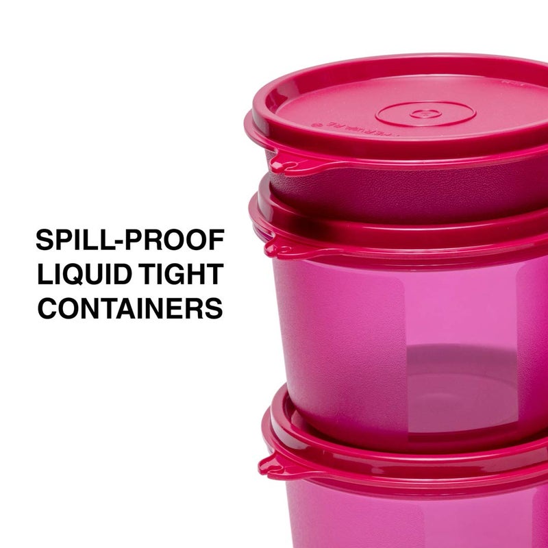 Tupperware Plastic Elegant Lunch Set For Women (Pink) 180 Ml - Image 2