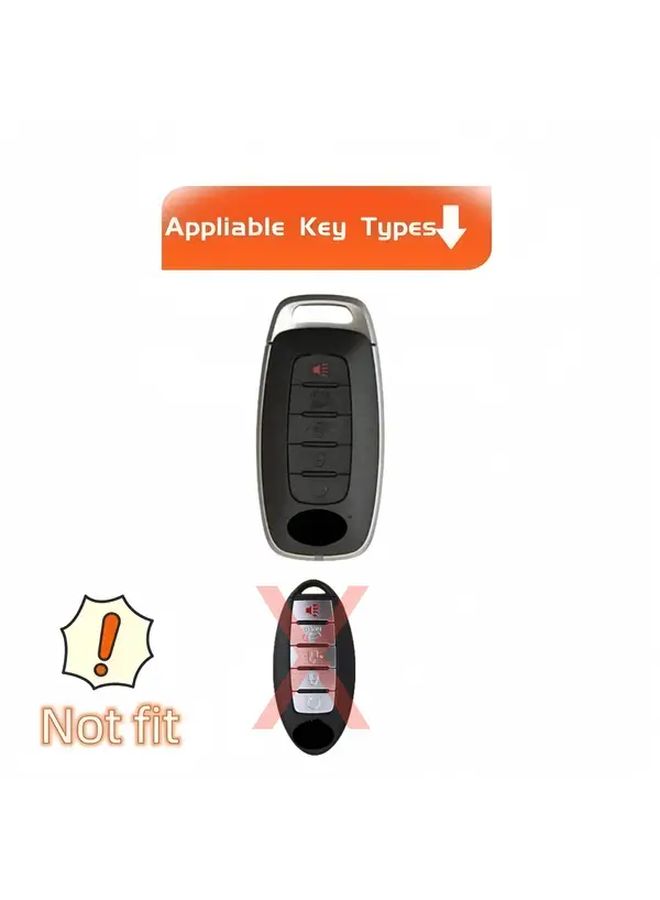 Black Quilted TPU Car Key Fob Cover with Keychain for Compatible SUV Models Durable Protection Easy Access to Trunk - Image 2