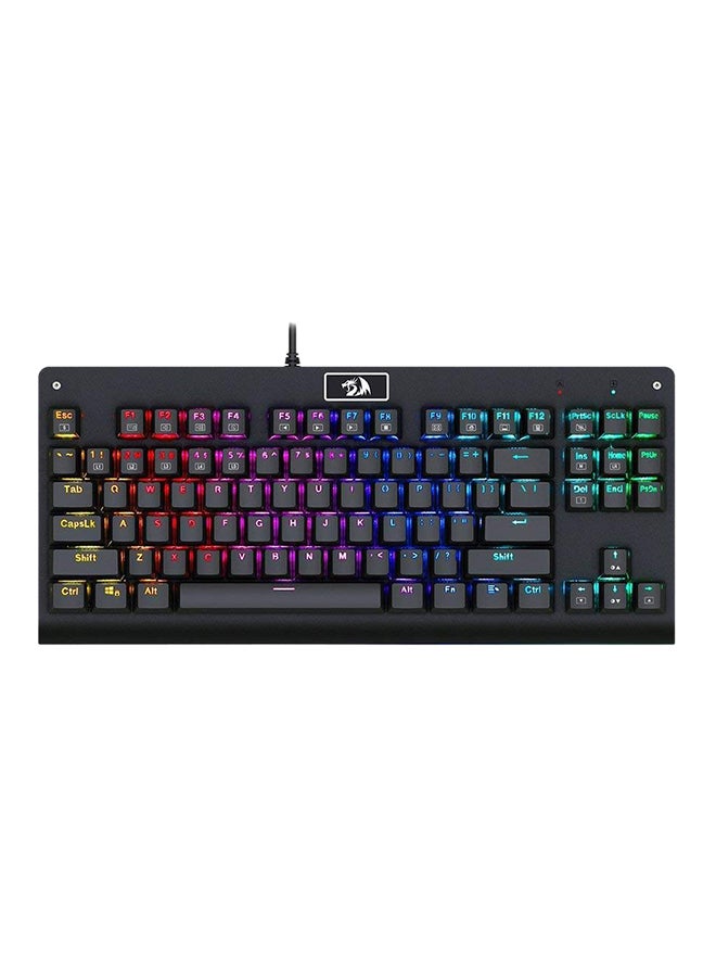 REDRAGON K568 DARK AVENGER Rainbow MECHANICAL GAMING KEYBOARD - (RED SWITCHES) - Spill-proof - Double Injection KeyCaps - Anti Ghosting All keys - Image 1
