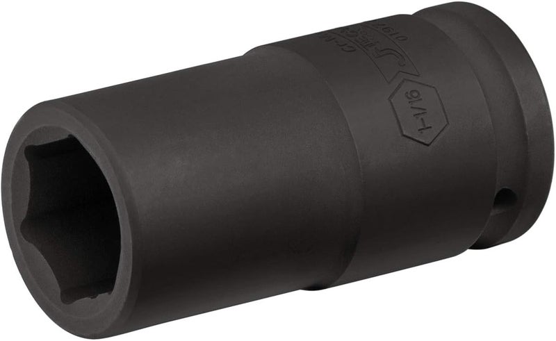 Jetech 3/4 Inch Drive 1-1/16 Inch Deep Impact Socket, Made with Heat-Treated Chrome Molybdenum Alloy Steel, 6-Point Design, SAE - Image 1