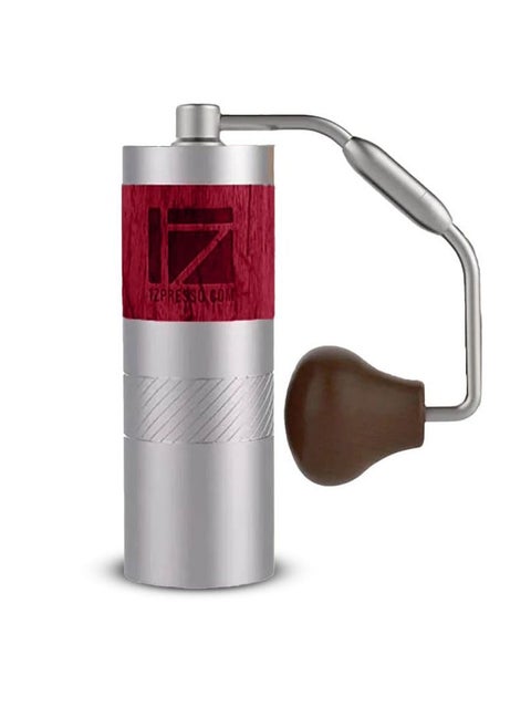 Q2 S Manual Coffee Grinder Heptagonal Version Foldable Handle Mini Slim Travel Sized Fits in the plunger of AeroPress