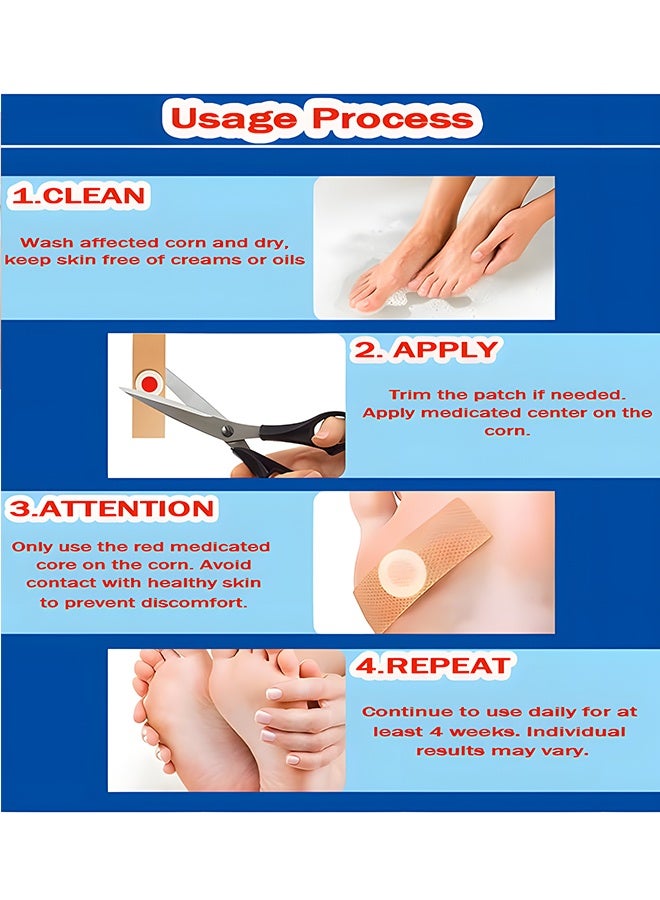 TONISABERY Corn Remover Pads (5 Pads), Wart Remover with Salicylic Acid, Foot Corn Removal Treatment for Toes, Feet, Hands, Calluses  Hard Skin, Immediate  All-Day Cushioning Pain Relief - Image 5