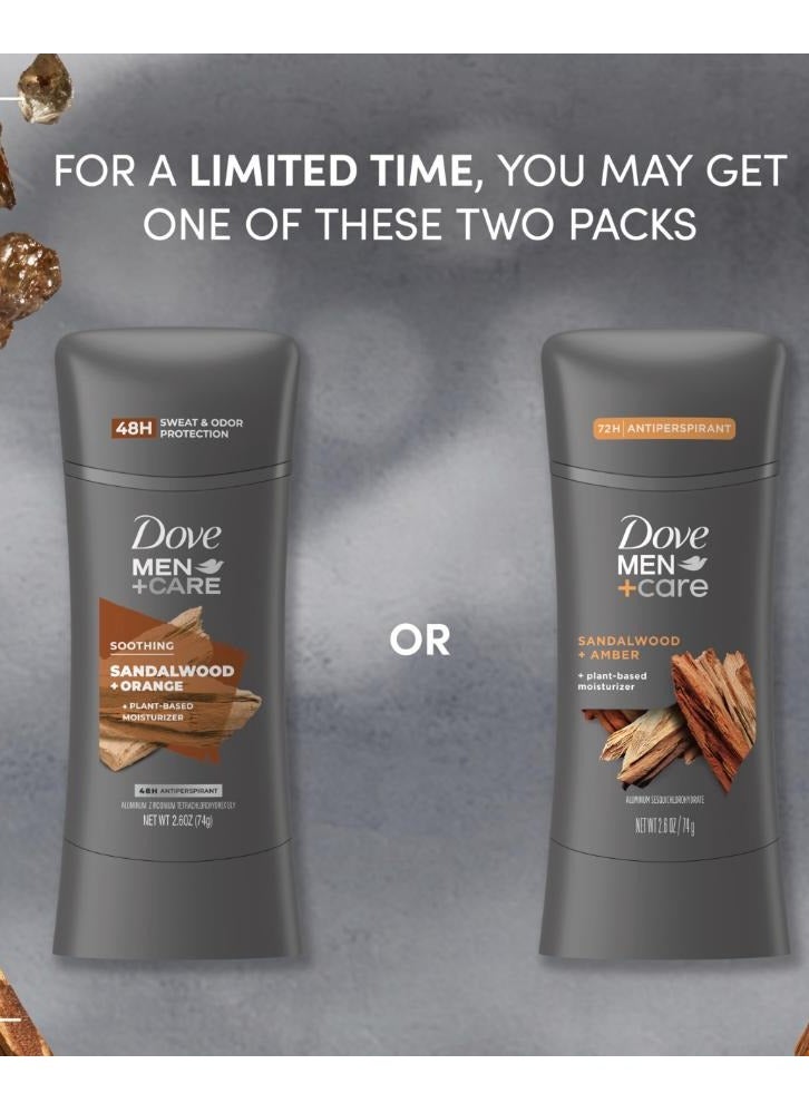 Dove Men+Care 0% AluminumDeodorant Stick Sandalwood & Orange  for 48 Hour 74g - Image 2