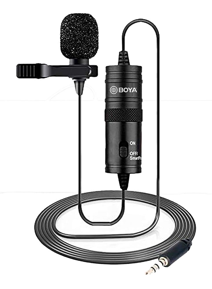 BOYA M1 Mini Microphone Condenser Clip-on Lavalier, 3.5mm Port Compatible with Smartphones, Video Cameras - Image 1