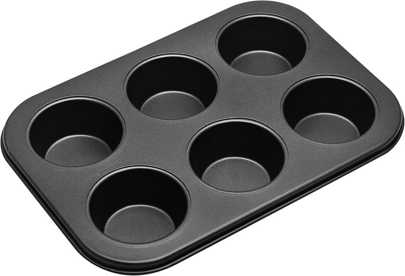 لافيش صينية مافن لافيش غير لاصقة من الفولاذ الكربوني، سعة 6 أكواب | صينية خبز متينة للمافن والكب كيك | أدوات خبز متينة وآمنة للاستخدام في الفرن للخبز المنزلي - Image 3