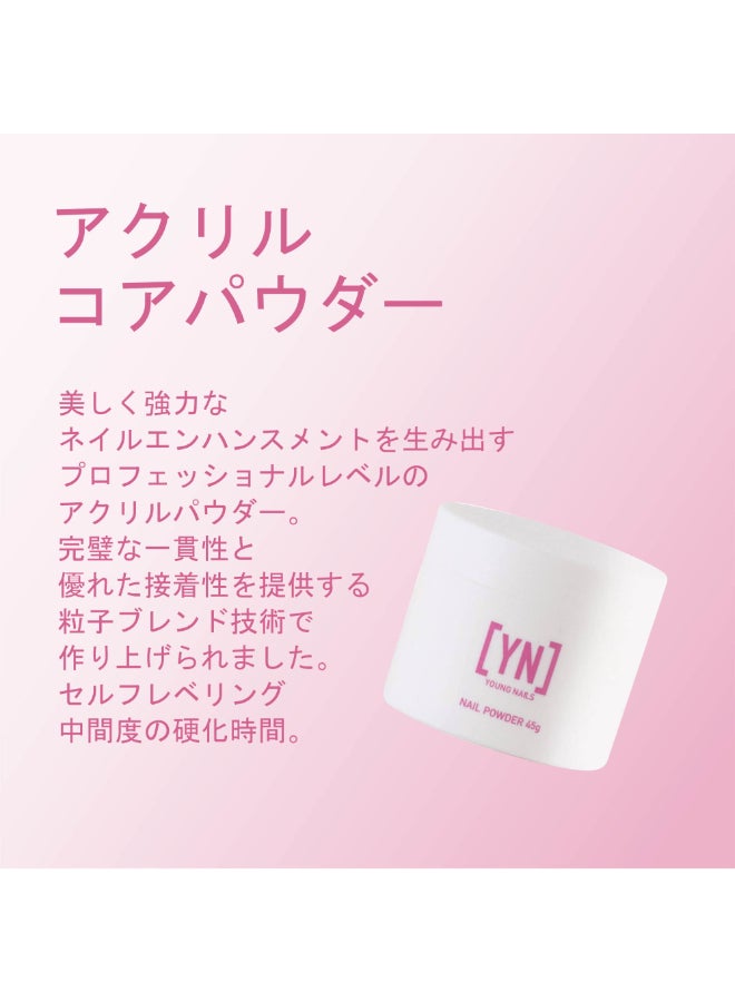 Young Nails Acrylic Core Powder SelfLeveling Acrylic Nail Powder Clear Nude Pink White Acrylic Powder for Nail Extenstion Professional Grade Superior Adhesion Color XXX White 45g - Image 4