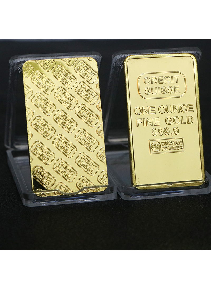 Generic - Swiss Gold Bar Souvenir Coin, Gold-Plated Metal Craft - Image 1