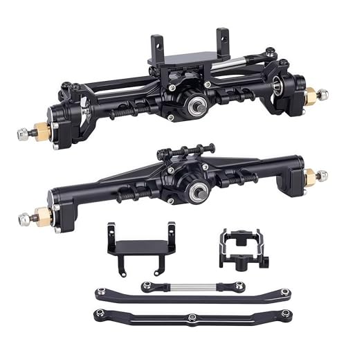 AMK TRX4M Portal Axles Extended 20mm 1096g CNC Aluminum TRX4M Front Rear Axle Set with Two Servo Mounts for 118 RC CrawlerCar TRX4M Axle Upgrade Parts - Image 1