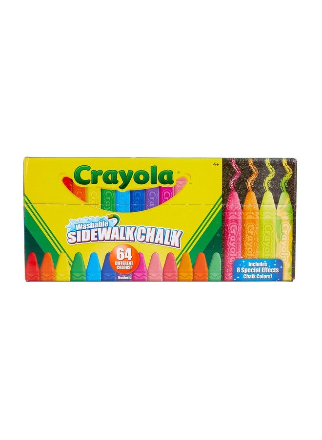 Crayola Ultimate Washable Chalk Collection (64ct), Bulk Sidewalk Chalk, Outdoor Chalk for Kids, Anti-Roll Sticks, School Supplies - Image 1
