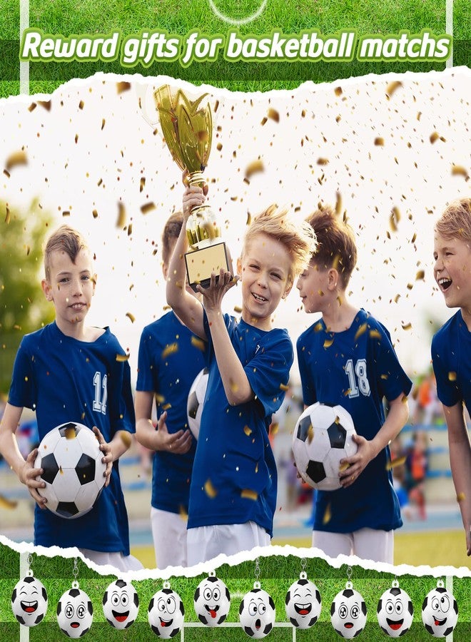 Arrowbash 30 Pcs Soccer Party Favors Sports Party Supplies for Boys Girls Funny Mini Face Stress Ball Keychains Cute Relief Balls for Soccer Lovers Team Prizes Anxiety Relief Sport Favors - Image 2